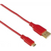 Кабел HAMA 135703 micro usb Flexi-Slim USB 2.0 0,75м червен