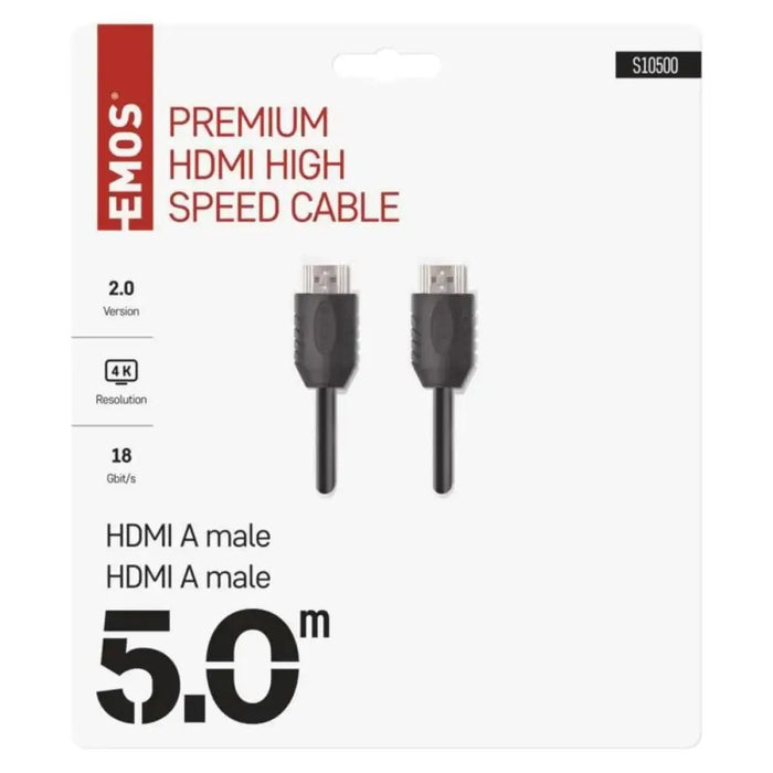 КАБЕЛ HDMI 2.0 ВИСОКОСКОРОСТЕН 5М EMOS