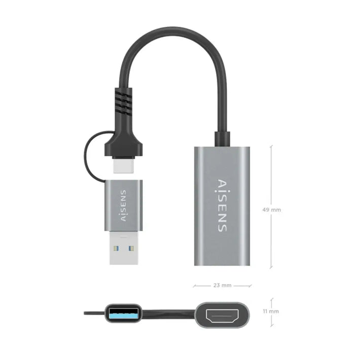 Кабел HDMI Aisens A109-0913 Сив
