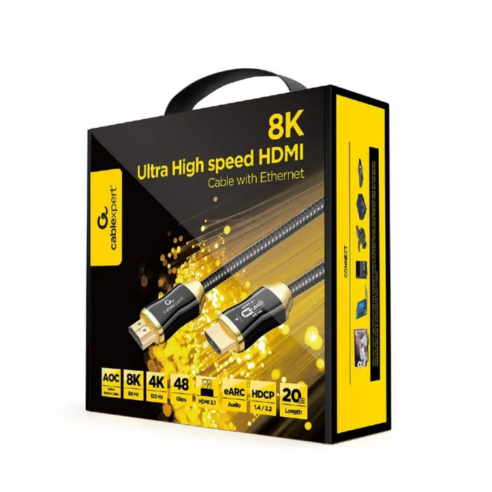 Кабел HDMI GEMBIRD CCBP-HDMI8K-AOC-30M Черен 30 m