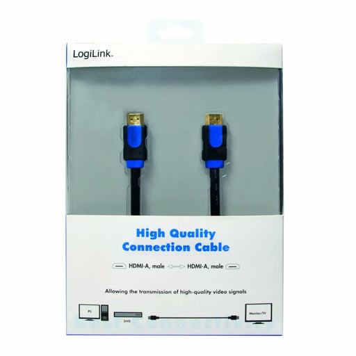 Кабел HDMI LogiLink Син Черен Син/Черен 15 m