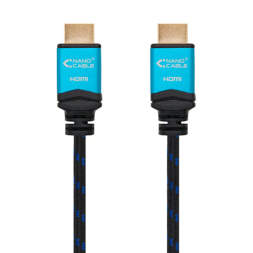 Кабел HDMI NANOCABLE 10.15.3701 V2.0 Черен/Син 1 m 4K Ultra