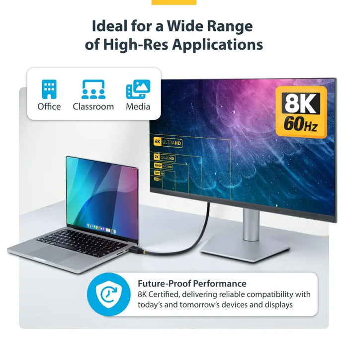 Кабел HDMI Startech HDMI21-CBL-8K60-3M Черен 3 m