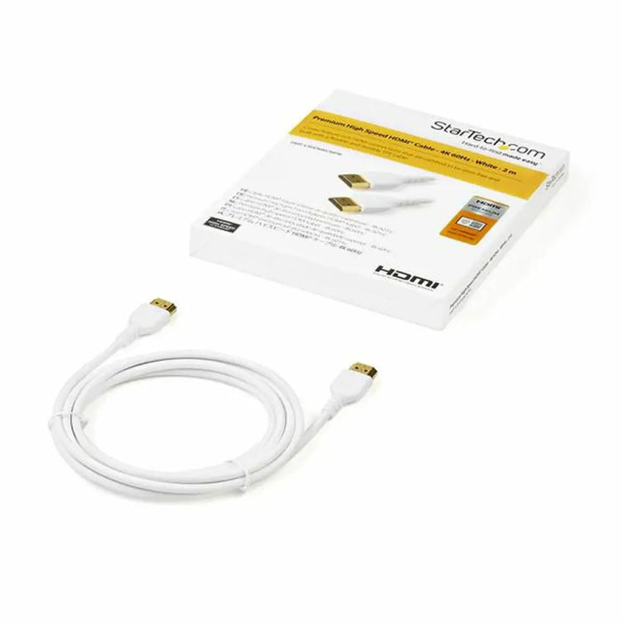 Кабел HDMI Startech RHDMM2MPW 4K Ultra HD Бял (2 m)