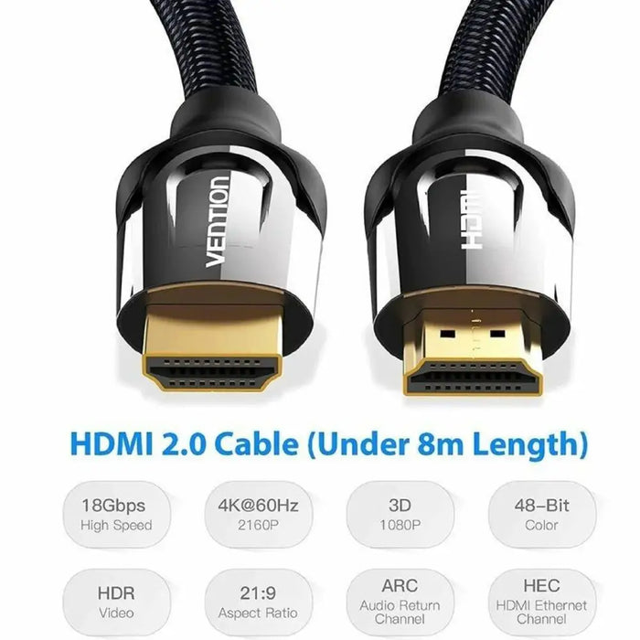 Кабел HDMI Vention VAA B05 B075 75 cm Черен