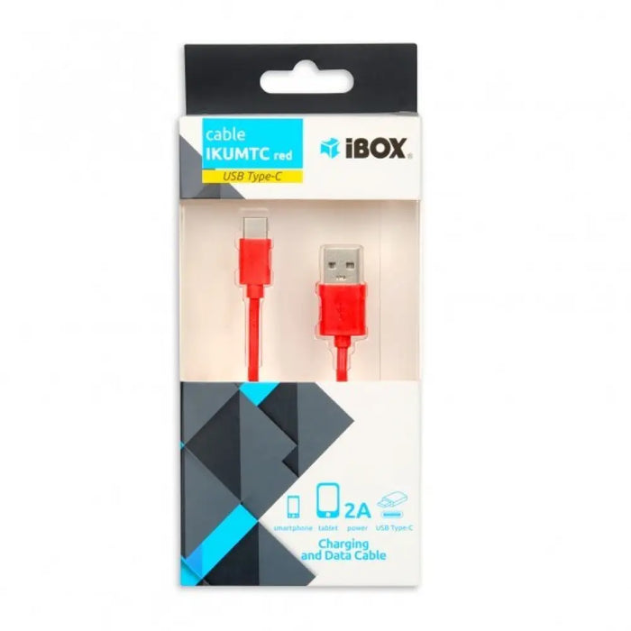 КАБЕЛ I-BOX USB 2.0 TYPE C 2A 1M ЧЕРВЕН