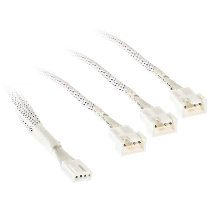 Кабел Kolink PWM 1-3 Сплитер - 35 cm оплетен Бял
