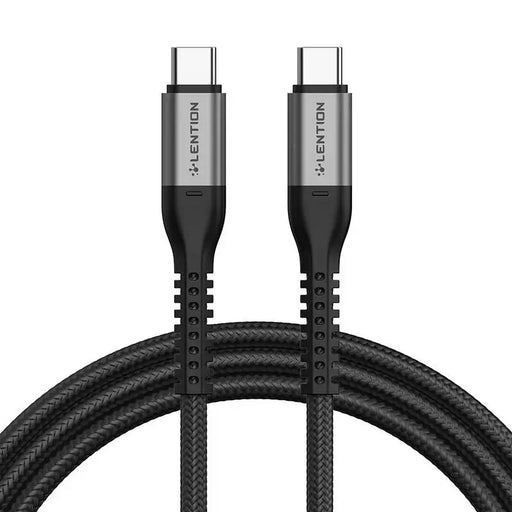 Кабел Lention USB-C към USB-C 60W 2m черен