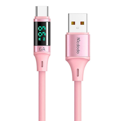 Кабел Mcdodo CA-1921 USB към USB-C 6A 1.2m розов