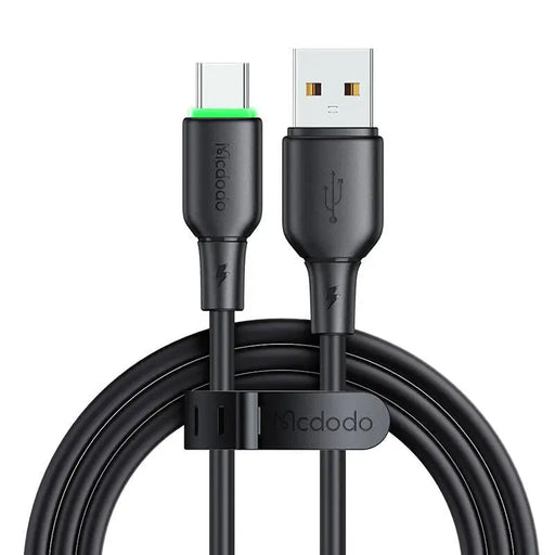 Кабел Mcdodo CA-4751 USB към USB-C с LED светлина 1.2m черен