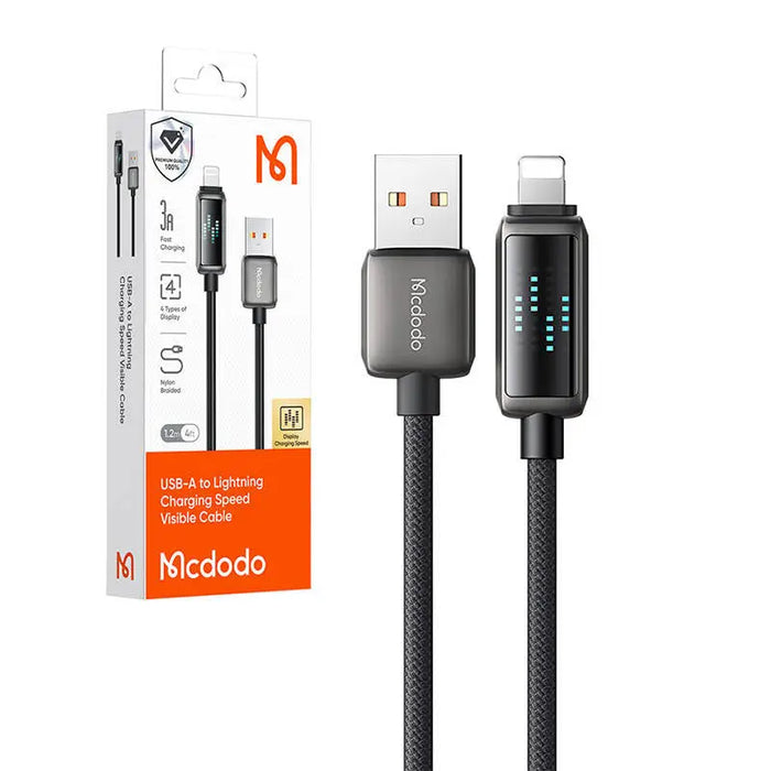 Кабел Mcdodo CA-5250 USB-A / Lightning LED display 1.2m