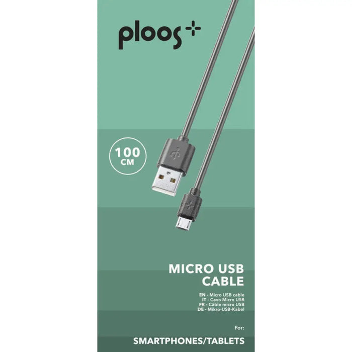 КАБЕЛ MICRO USB 1M ЧЕРЕН PLOOS