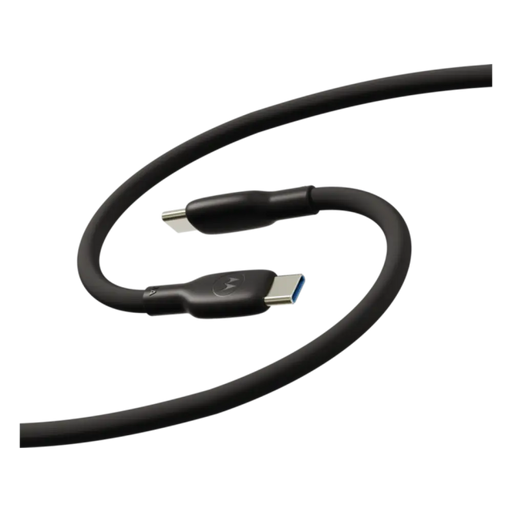 Кабел MOTOROLA 2m USB-A / USB-C 5A 100W черен