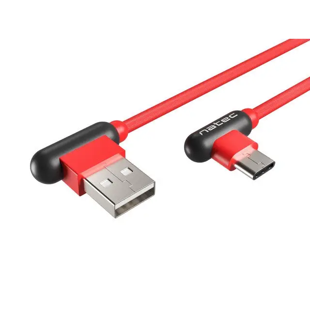 Кабел Natec USB-C(M) -> USB-A (M) 2.0 cable 1m. Angled