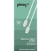 Кабел PLOOS USB-C към USB-C 1 м бял