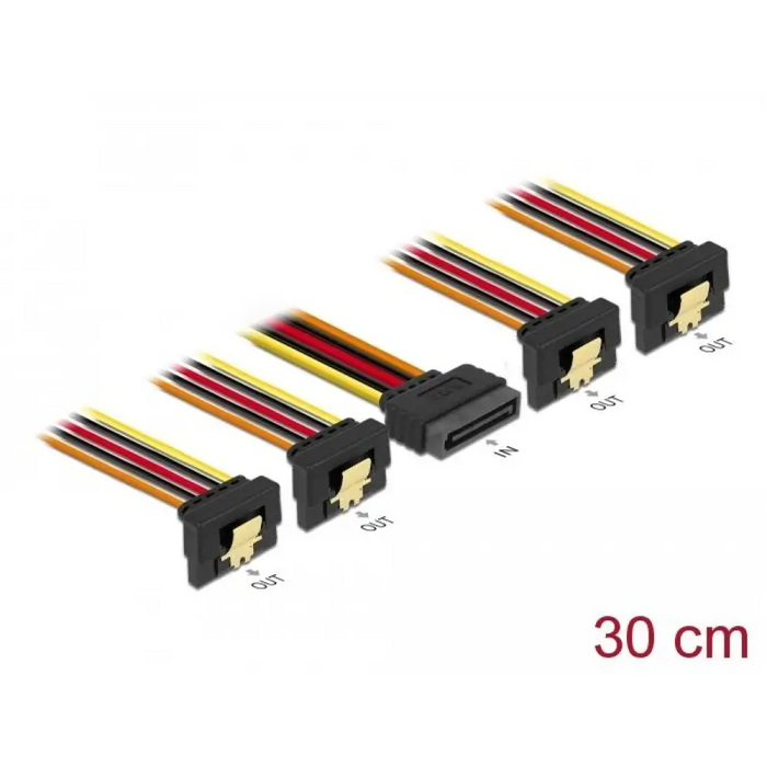 Кабел Power SATA - 4 x SATA 15 Pin 30cm
