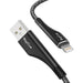 Кабел RayCue CA01 USB - A към Lightning 1.2m 2.4A черен