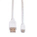 Кабел ROLINE USB 2.0 A-microB M/M 0.8 m