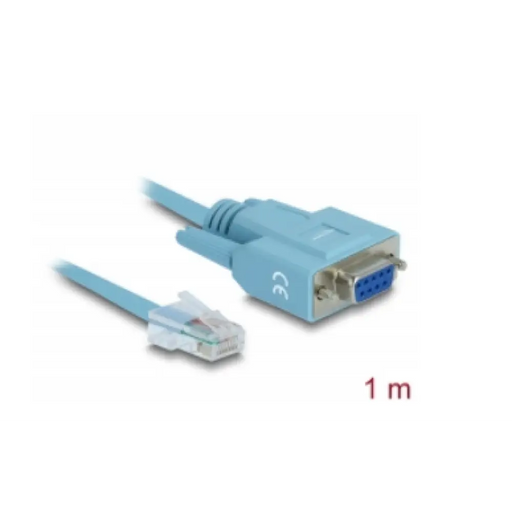 Кабел сериен Delock RS-232 DB9 F (с винт) - RS-232 RJ45 M-