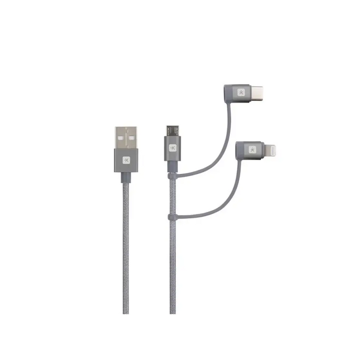 Кабел Skross 3 в 1 USB-A - USB-C/ Lightning/ Micro