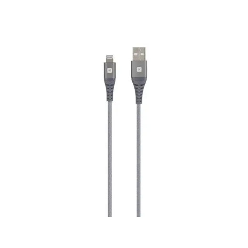 Кабел Skross USB-A - Lightning Метална оплетка 1.20 м Сив