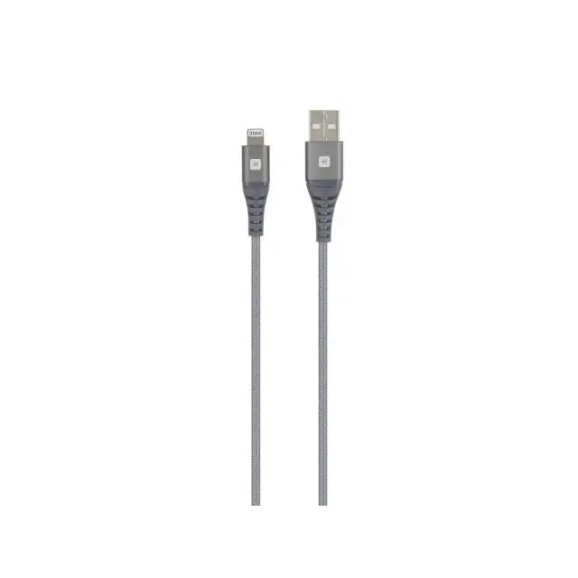 Кабел Skross USB-A - Lightning Метална оплетка 1.20 м Сив