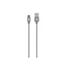 Кабел Skross USB-A - microUSB Метална оплетка 1.20 м Сив