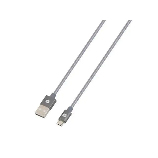 Кабел Skross USB-A - microUSB Метална оплетка 1.20 м Сив