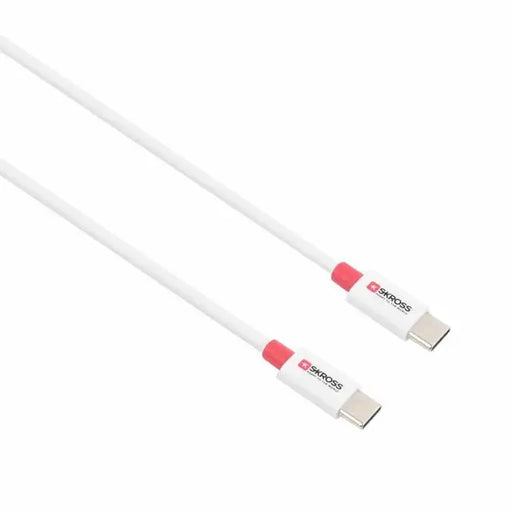 Кабел Skross USB-C - USB-C 2.0 мъжко 0.15 м Бял