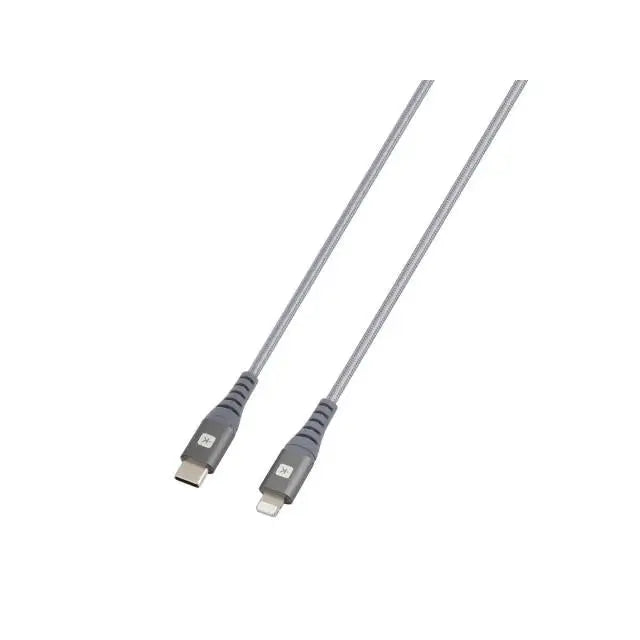 Кабел Skross USB-C - Lightning Метална оплетка 2.0 м Сив