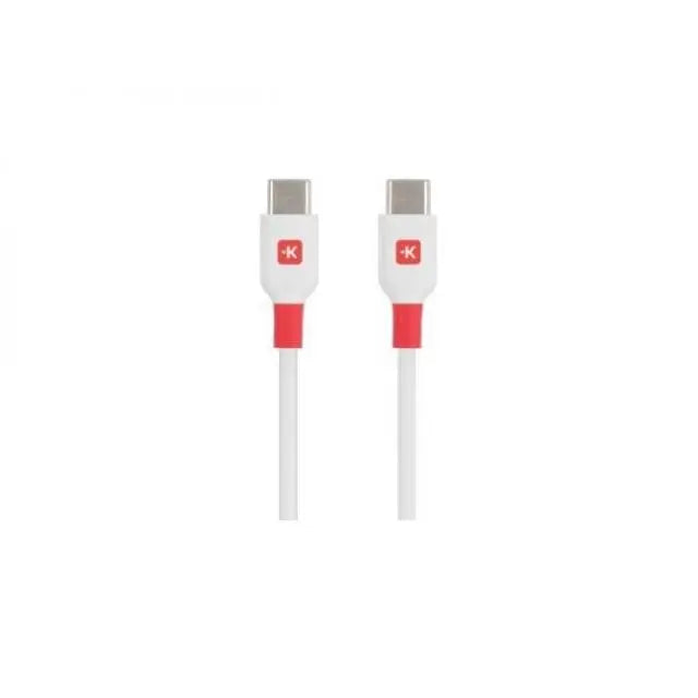 Кабел Skross USB-C - USB-C мъжко USB 2.0 1.2м Бял