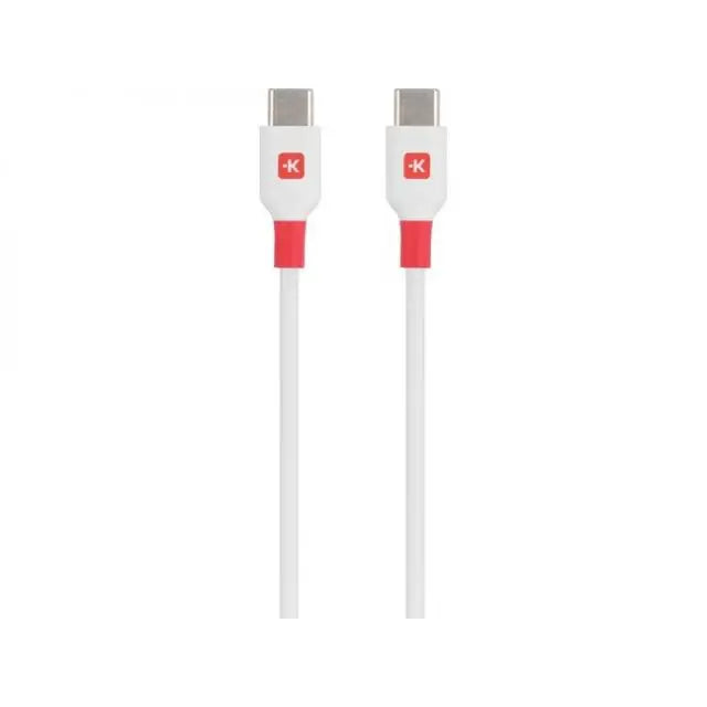 Кабел Skross USB-C - USB-C мъжко USB 2.0 2.0 м Бял