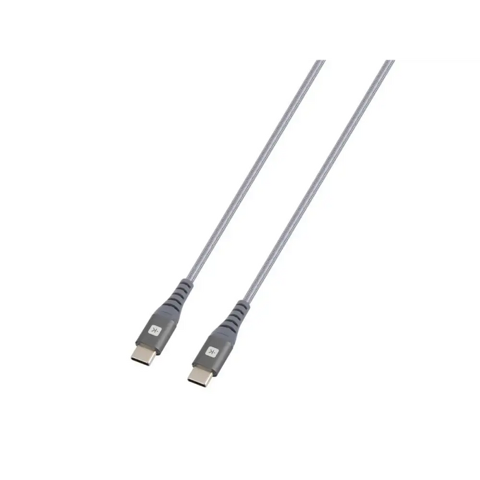 Кабел Skross USB-C - USB-C Метална оплетка 1.20 м Сив