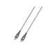 Кабел Skross USB-C - USB-C Метална оплетка 1.20 м Сив