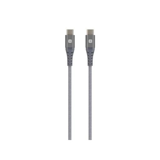 Кабел Skross USB-C - USB-C Метална оплетка 2.0 м Сив