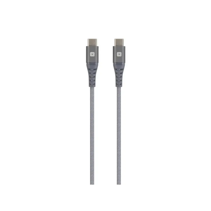 Кабел Skross USB-C - USB-C Метална оплетка 2.0 м Сив