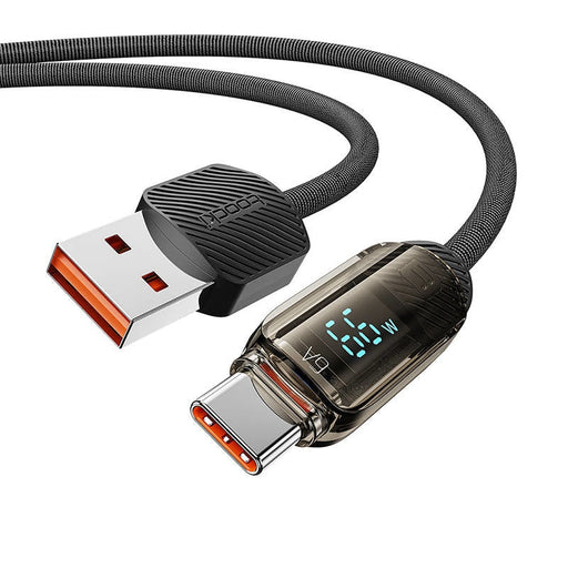 Кабел Toocki USB-A към USB-C 1m 66W 6A черен