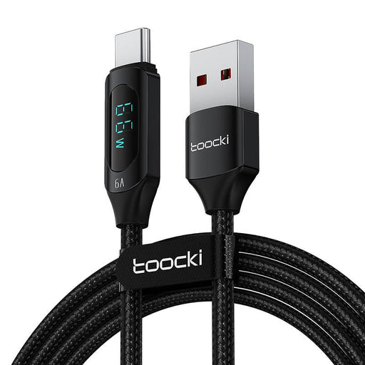 Кабел Toocki USB-A към USB-C 1m 66W черен