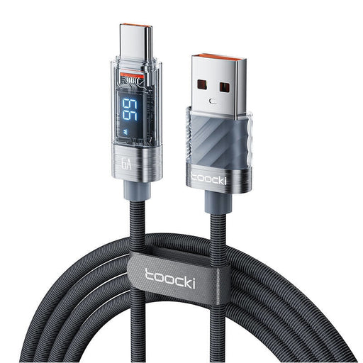 Кабел Toocki USB-A към USB-C 1m 66W сив