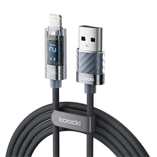 Кабел Toocki USB-A към Lightning 1m 12W сив