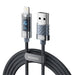 Кабел Toocki USB-A към Lightning 1m 12W сив