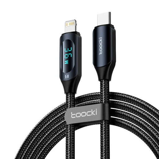 Кабел Toocki USB-C към Lightning 1m 36W черен