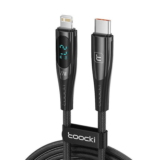 Кабел Toocki USB-C към Lightning 1m PD 27W черен