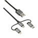 Кабел Trust 3 in 1 USB/microUSB/USB C/lightning 1M