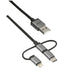 Кабел Trust 3 in 1 USB/microUSB/USB C/lightning 1M