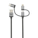 Кабел Trust 3 in 1 USB/microUSB/USB C/lightning 1M