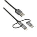 Кабел Trust 3 in 1 USB/microUSB/USB C/lightning 1M