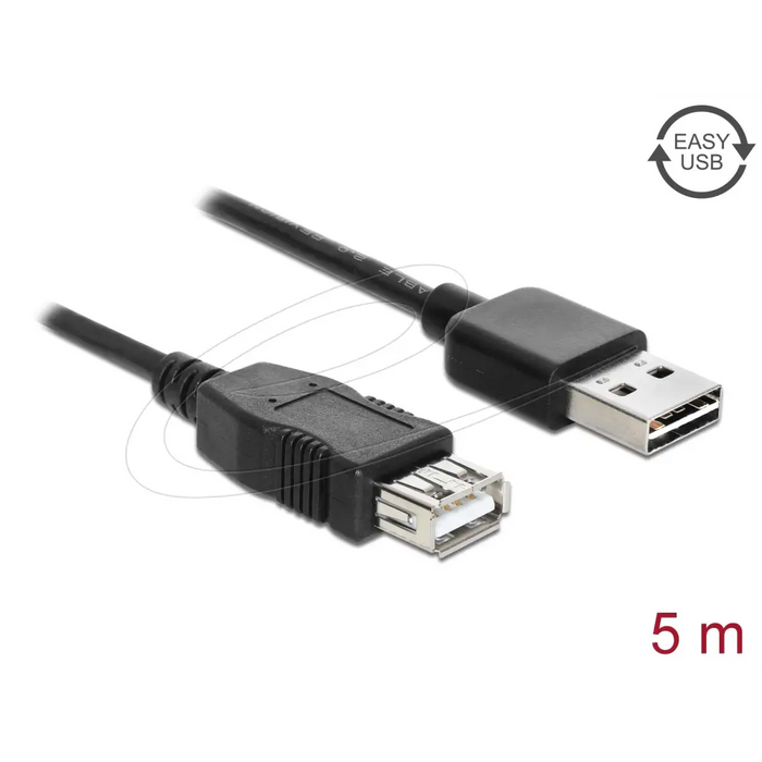 Кабел удължителен USB-A 2.0 мъжко reversible към USB-A 2.0