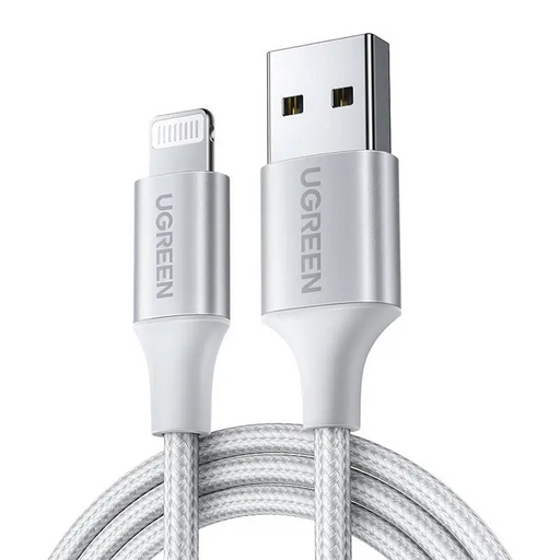 Кабел UGREEN US199 USB към Lightning 2.4A 1m сребрист