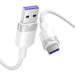 Кабел USB 2.0 A към USB-C 6A Vention CTOWF 1M (бял)